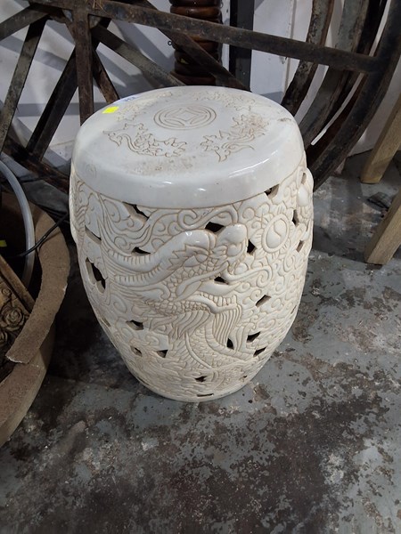 Lot 313 - CERAMIC STOOL