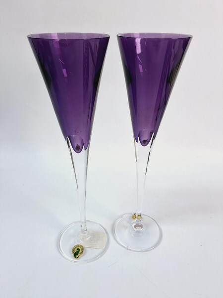 Lot 1305 - WATERFORD CRYSTAL TOASTING FLUTES