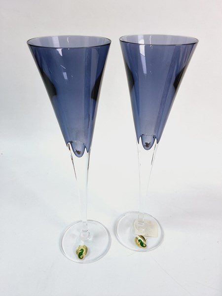 Lot 1303 - WATERFORD CRYSTAL TOASTING FLUTES