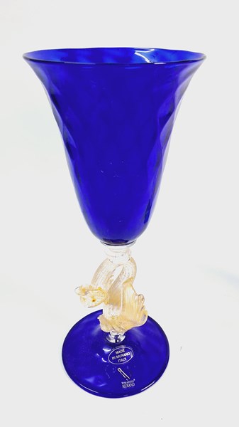 Lot 1302 - MURANO GLASS GOBLET