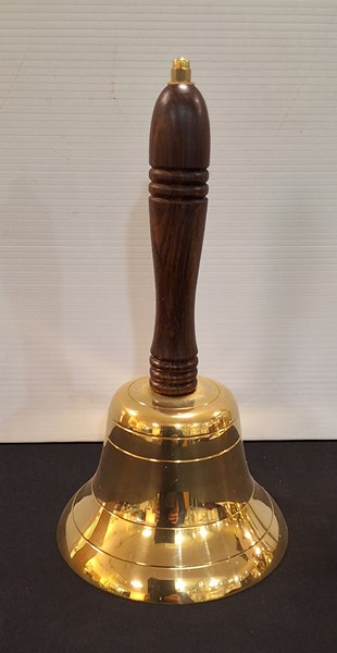 Lot 1306 - BRASS SCHOOL BELL