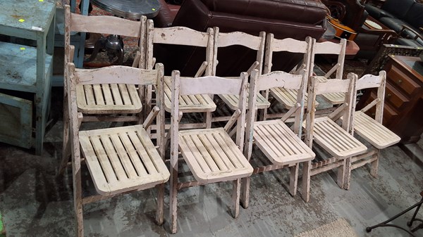 Lot 195 - TEN CAFE CHAIRS