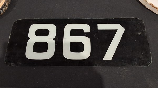 Lot 44 - LOCOMOTIVE NUMBER PLAQUE