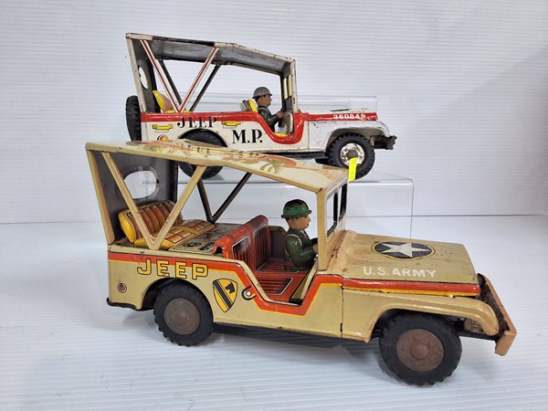 Lot 1176 - TIN TOY JEEPS