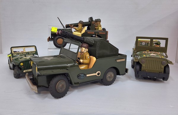 Lot 1179 - TIN TOY JEEPS