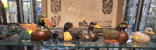 Lot 1161 - PAINTED TIMBER DUCKS