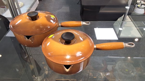 Lot 1394 - LE CREUSET SAUCEPANS