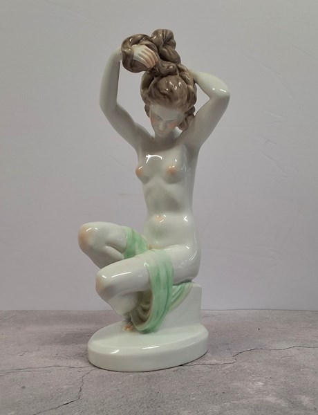 Lot 1144 - HEREND PORCELAIN FIGURE