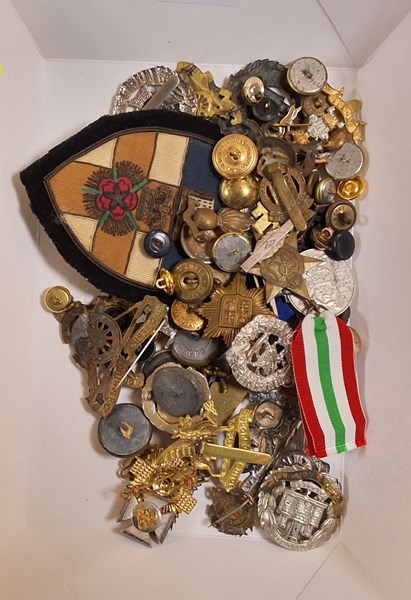 Lot 1060 - BADGES BUTTONS & MEDALS