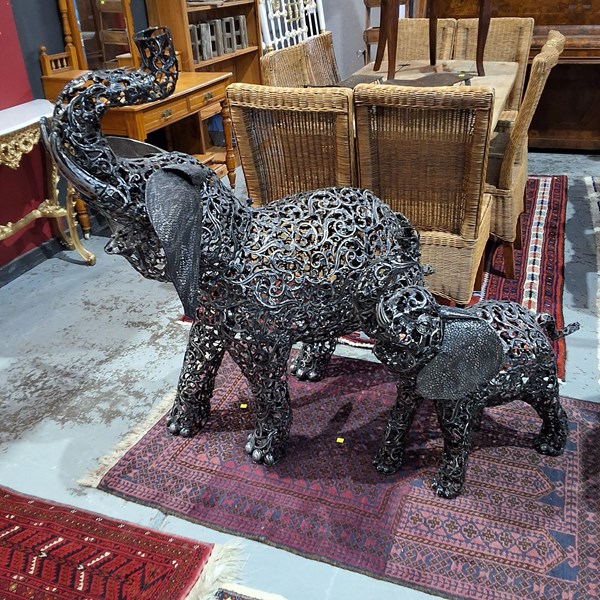 Lot 243 - ELEPHANT SCULPTURES