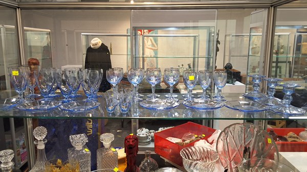 Lot 1337 - BLUE GLASSWARE