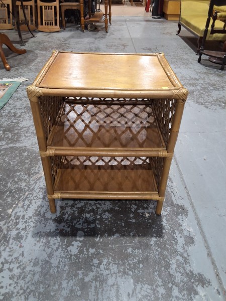 Lot 212 - CANE WORK SIDE TABLE