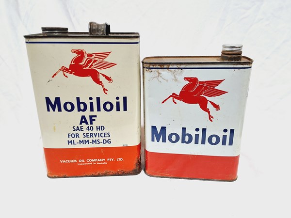 Lot 43 - MOBIL OIL TINS