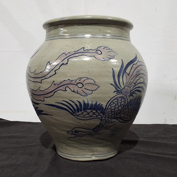 Lot 1267 - ORIENTAL STONEWARE VASE