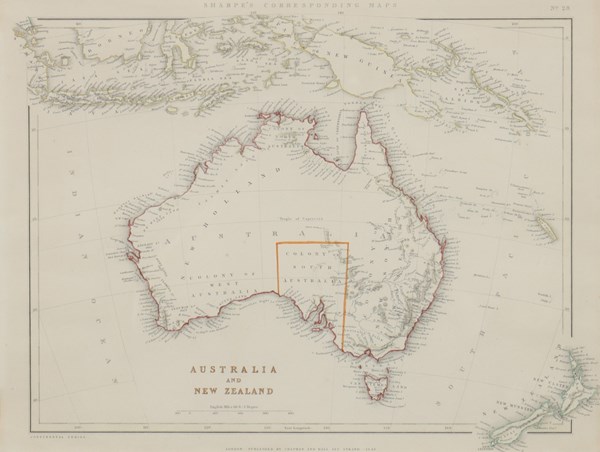 Lot 1112 - MAP OF AUSTRALIA AND NEW ZEALAND