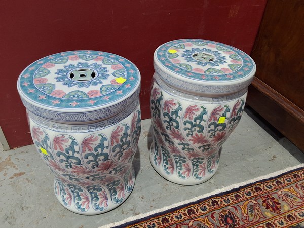 Lot 26 - GARDEN STOOLS