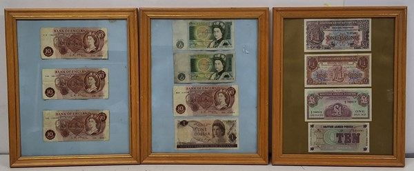 Lot 1272 - FRAMED BANKNOTES