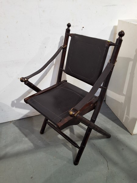 Lot 228 - CAMPAIGN CHAIR