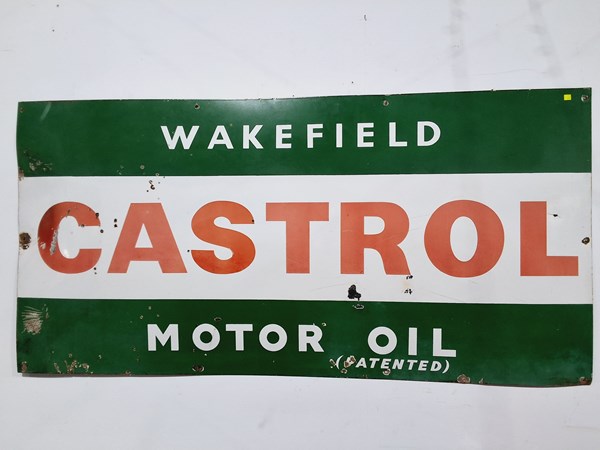 Lot 67 - CASTROL ENAMEL SIGN