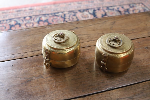 Lot 3 - BRASS JEWELLERY BOXES