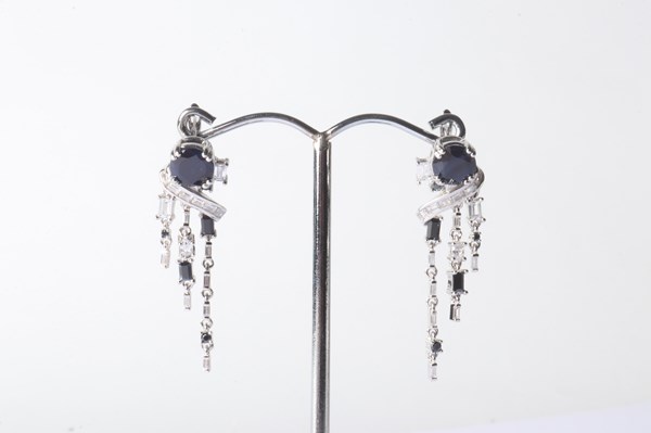 Lot 1019 - SILVER earrings