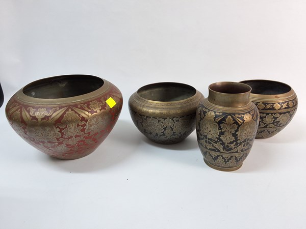 Lot 1479 - BRASS VASES