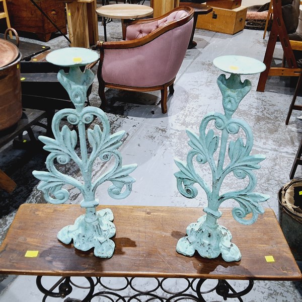 Lot 19 - CANDLE STANDS