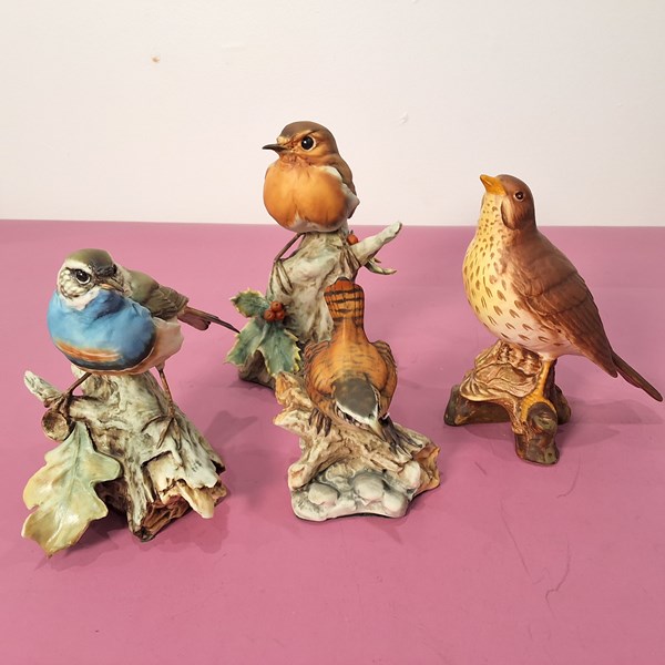 Lot 1158 - PORCELAIN BIRD FIGURES (4)