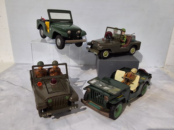 Lot 1435 - TIN TOY JEEPS