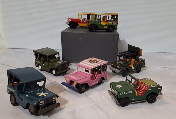 Lot 1445 - TIN TOY JEEPS