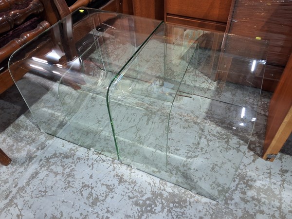 Lot 69 - GLASS SIDE TABLES