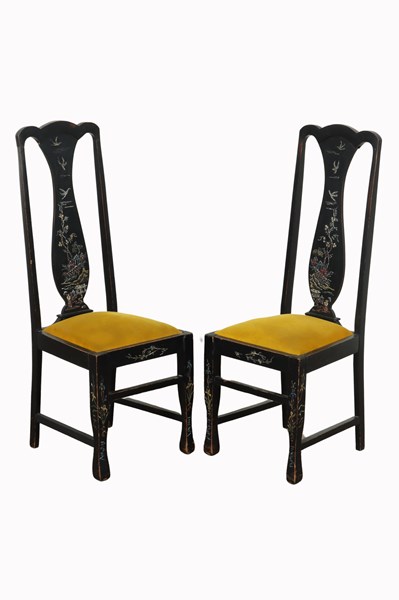 Lot 115 - PAIR OF HIGHBACK CHAIRS