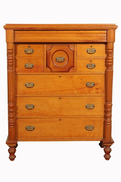 Lot 46 - PINE CHEST OF DRAWERS