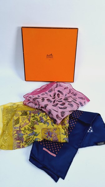 Lot 1400 - SILK SCARVES