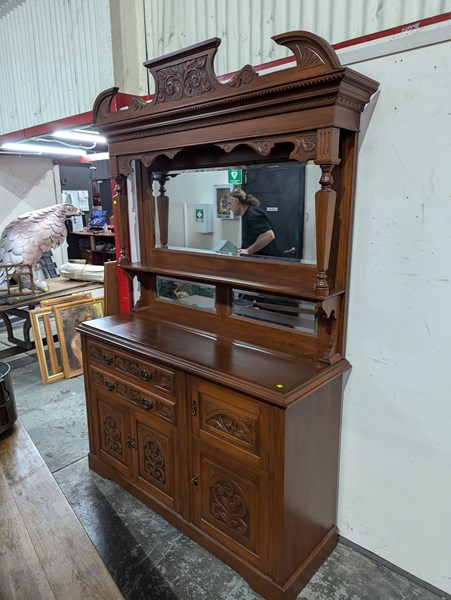 Lot 8 - EDWARDIAN SIDEBOARD