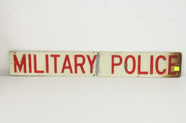 Lot 1275 - MILITARY POLICE SIGN