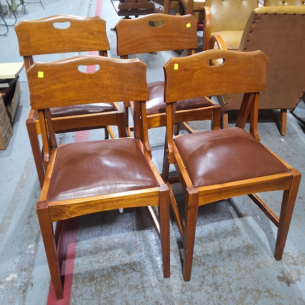 Lot 383 - LIBRARY CHAIRS