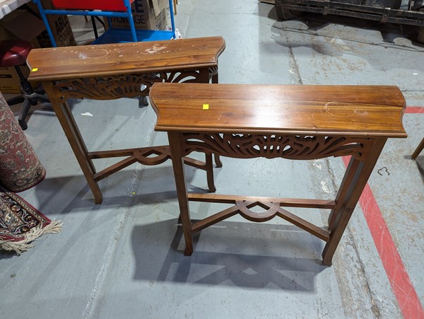 Lot 323 - PAIR OF HALL TABLES