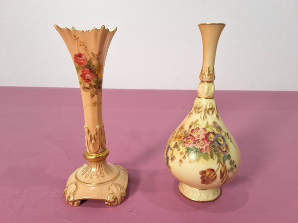 Lot 1229 - ROYAL WORCESTER VASES (2)