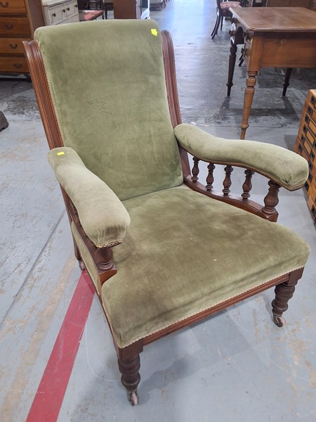 Lot 141 - LIBRARY ARMCHAIR