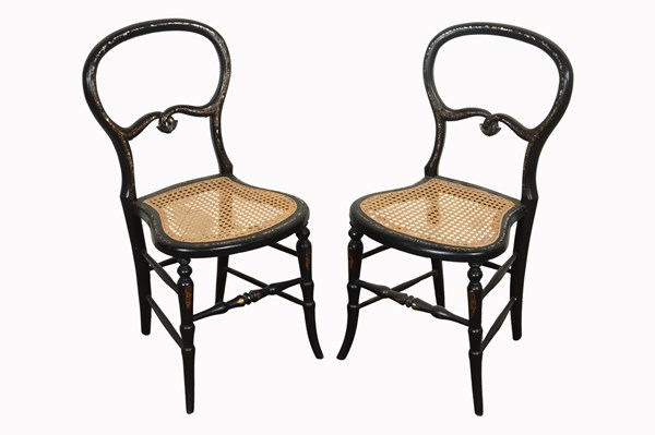 Lot 44 - PAIR OF BALLON BACK CHAIRS