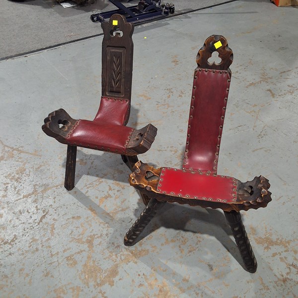 Lot 134 - SPANISH BIRTHING CHAIRS