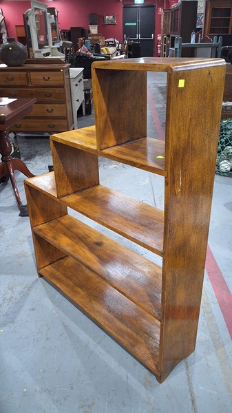 Lot 374 - STEPPED BOOKSHELF