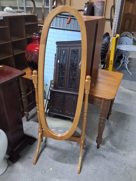 Lot 387 - CHEVAL MIRROR