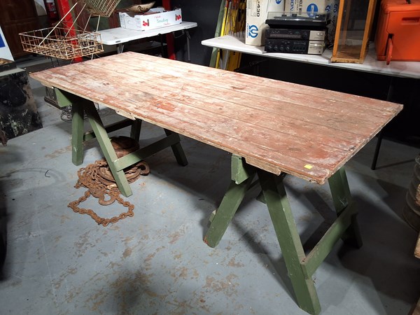 Lot 227 - TRESTLE TABLE