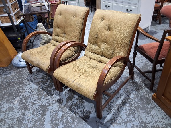 Lot 147 - PAIR OF ARMCHAIRS