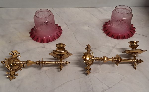 Lot 1336 - CANDLE SCONCES