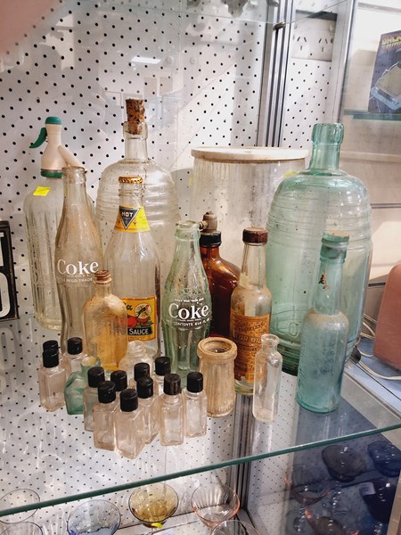 Lot 1489 - GLASS BOTTLES & JARS