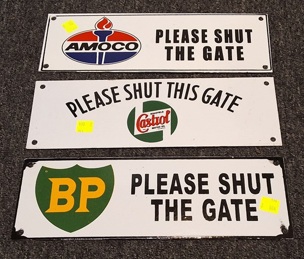 Lot 1244 - VINTAGE STYLE ENAMEL SIGNS