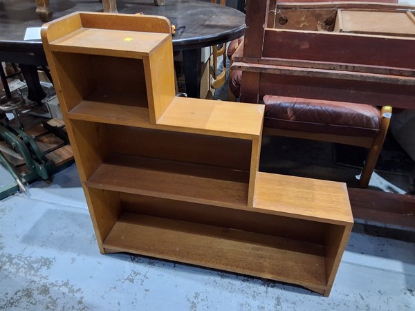 Lot 391 - STEPPED BOOKCASE